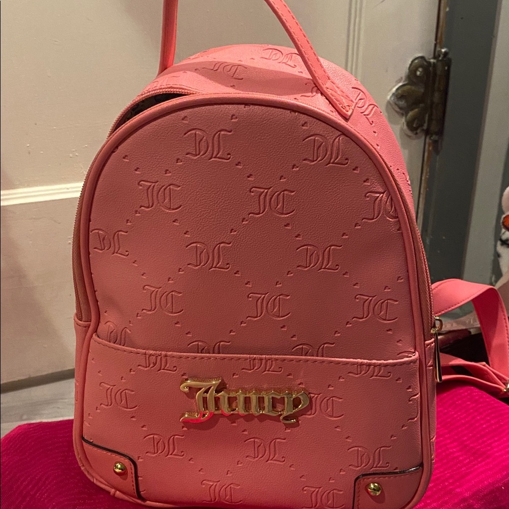 Juicy Couture Coral Embossed Backpack